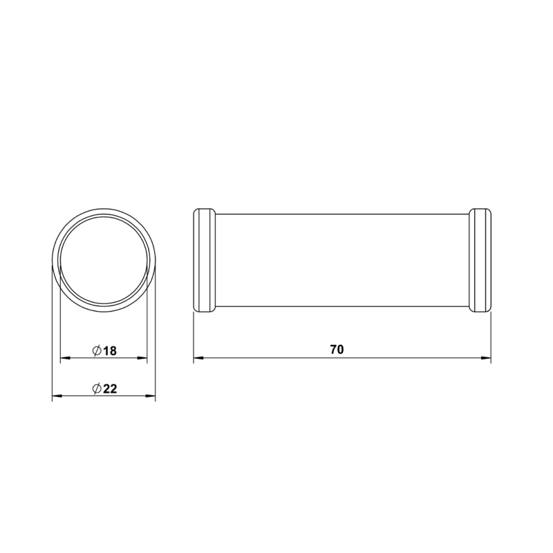 Filter 70x18/22mm Kaltleim, Heißleim